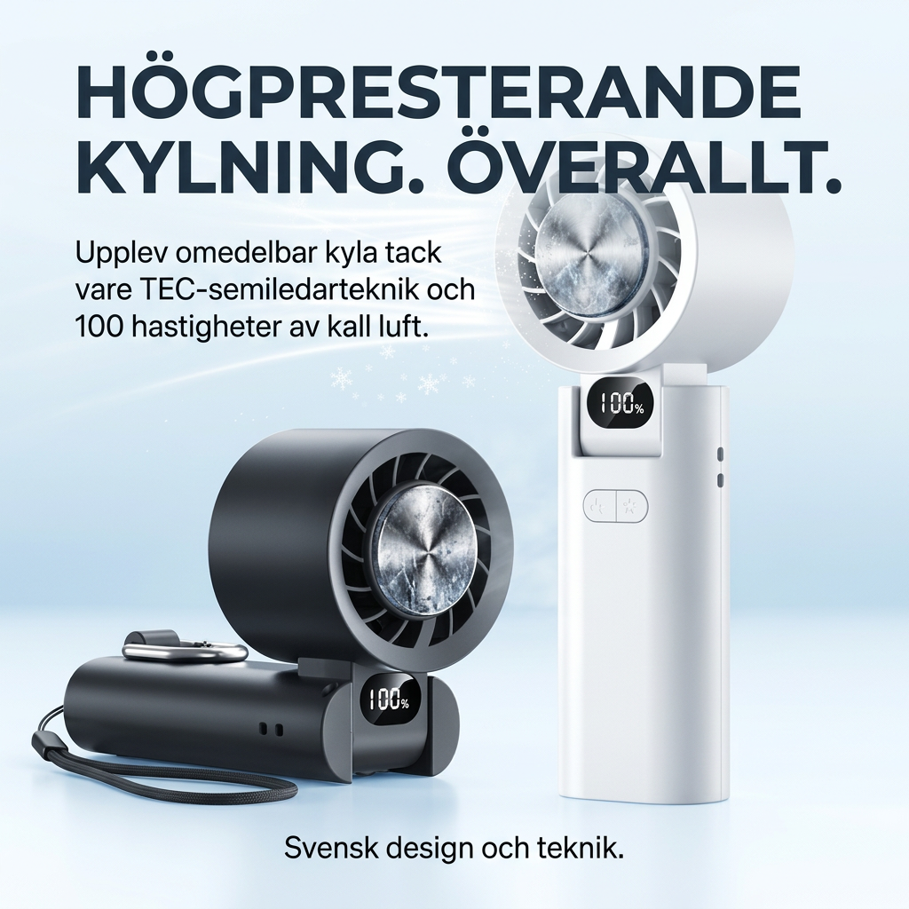 Ice Cooling LCD Handfläkt